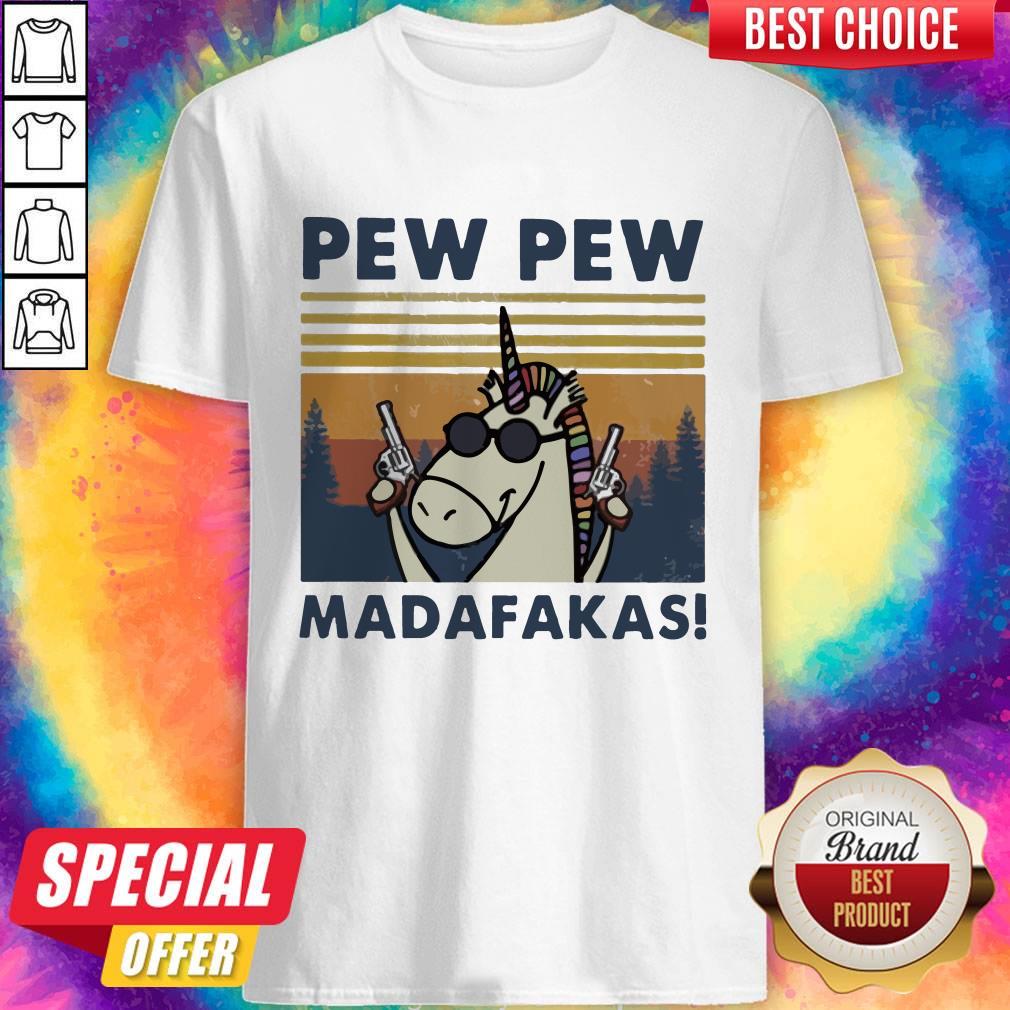 Unicorn Pew Pew Madafakas Vintage Shirt