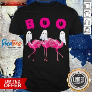 Boo Ghost Flamingo Halloween Shirt