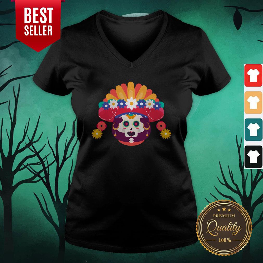 Skeleton Woman Day Of The Dead Muertos Shirt