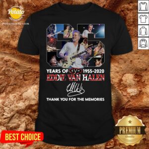 Top Eddie Van Halen 65 Years Of 1955 2020 Thank You For The Memories Signature Shirt