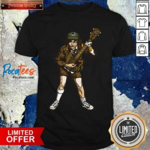 Official AC DC Collectible Handpicked 2017 FiGPiN Angus Young High Voltage Figure Pin Shirt