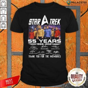 Official Star Trek 55 Years 1966 2021 Thank You For The Memories Signatures Shirt