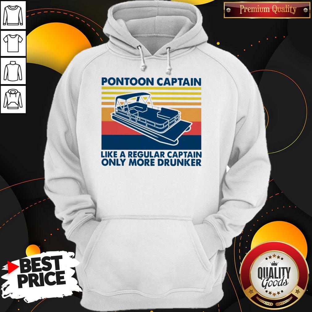 Vintage Pontoon Captain Like A Regular Captain Only More Drunker Shirt