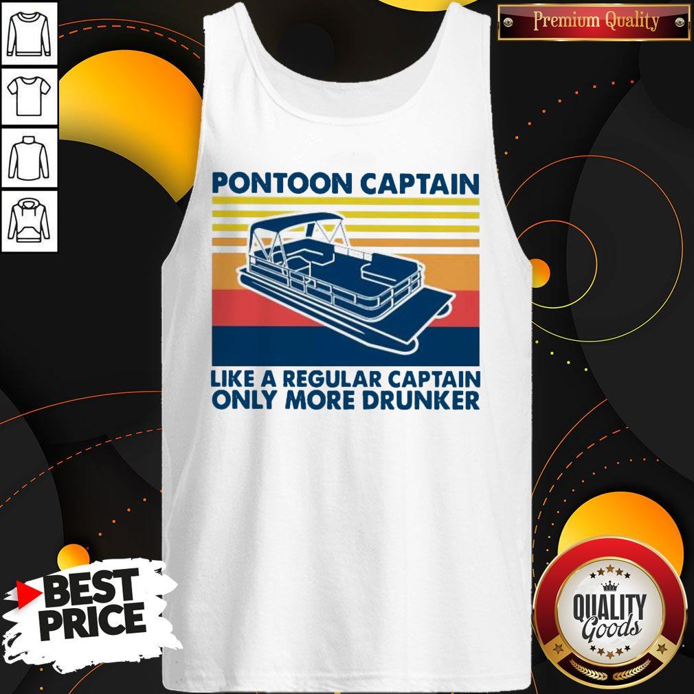 Vintage Pontoon Captain Like A Regular Captain Only More Drunker Shirt