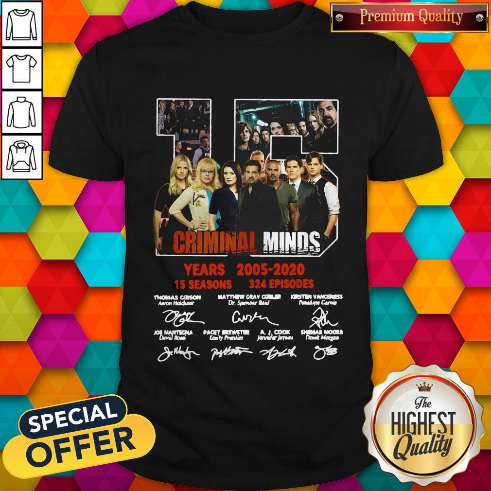 Vip Criminal Minds 15 Years 2005 2020 15 Seasons 324 Episodes Signature Shirt