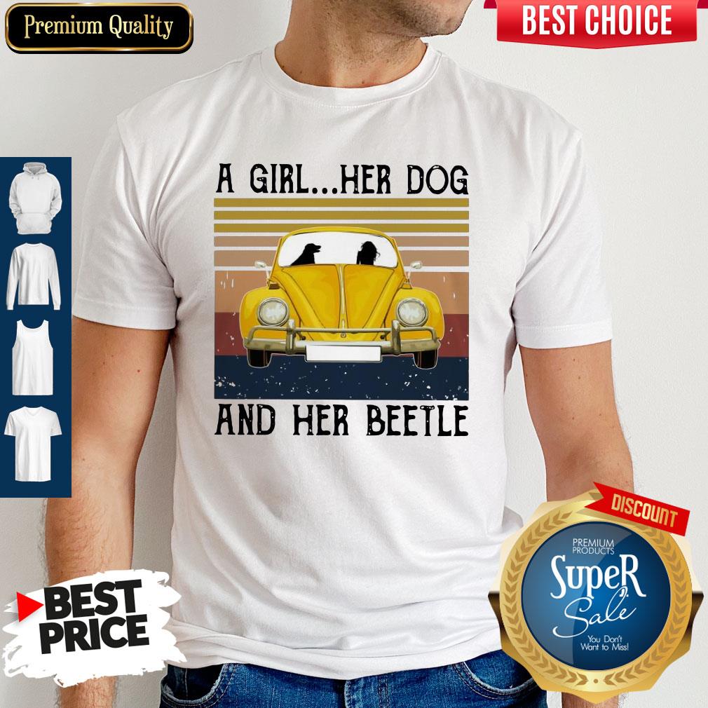 Volkswagen Beetle A Girl Her Dog And Her Beetle Vintage Shirt