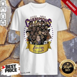 2020 NBA Champions Los Angeles Lakers 17 Champs Cartoon Shirt