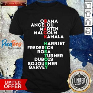 Happy Obama Angelou Martin Malcolm Kamala Harriet Frederich Rosa Turner Dubois Sojourner Garvey Shirt
