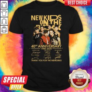 New Kids On The Rock 40Th Anniversary 19780 2020 Thank You For The Memories Signatures Shirt