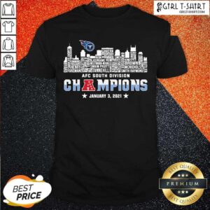 Happy Tennessee Titans 2020 AFC South Division Champions January 3 2021 Shirt