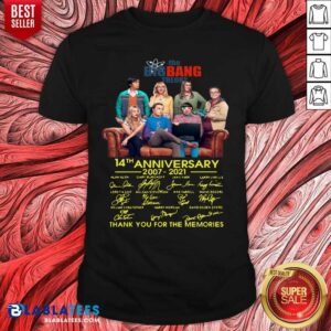 Good The Bigbang Theory 14th Anniversary 2007 2021 Signatures Thank For The Memories Shirt