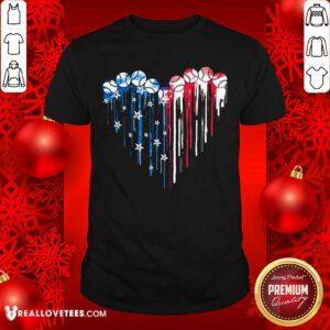 Baseball Heart American Flag Shirt
