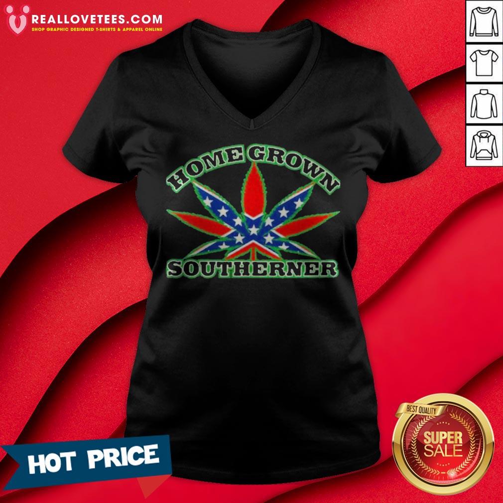 Weed HomeGrown Southerner Rebel Flag Shirt