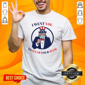 Top I Went You To Wear Your Mask Uncle Sam Election Shirt