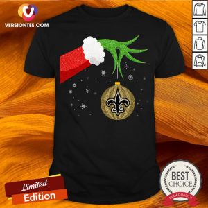 Cute The Grinch Christmas Ornament New Orleans Saints Tee Shirt