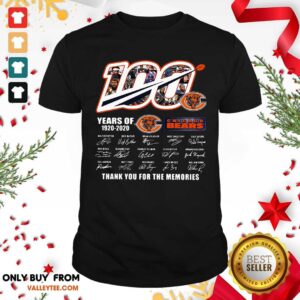 Pro 100 Chicago Bears Years Of 1920 2020 Thank You For The Memories Signatures Shirt