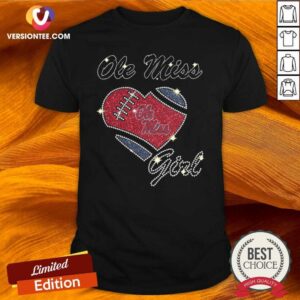 Beautiful Ole Miss Girl Heart Diamond Shirt