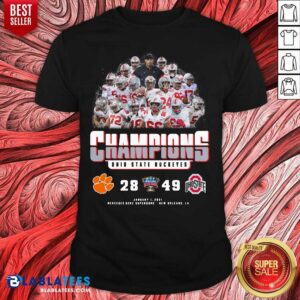 Top 2021 Champions Allstate Sugar Bowl Ohio State Buckeyes 49 28 Clemson Shirt