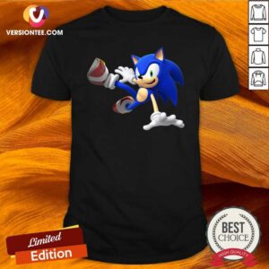 Perfect Sonic The Hedgehog Blue Graphics Shirt