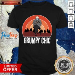 Premium Grumpy Chic Bernie Sanders Smitten for Mittens Inauguration Shirt