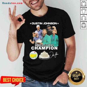 Nice Dustin Johnson 2020 Masters Champion Golf Signatures Shirt
