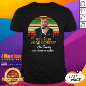 Beautiful Sean Connery 1930 2020 Thank You For The Memories Signature Shirt