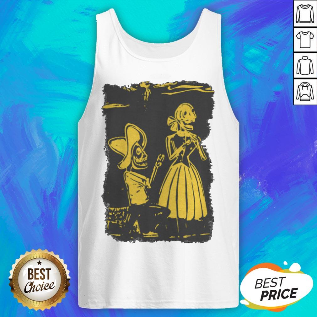 Day Of The Dead Día De Muertos Skeletons Couple Shirt