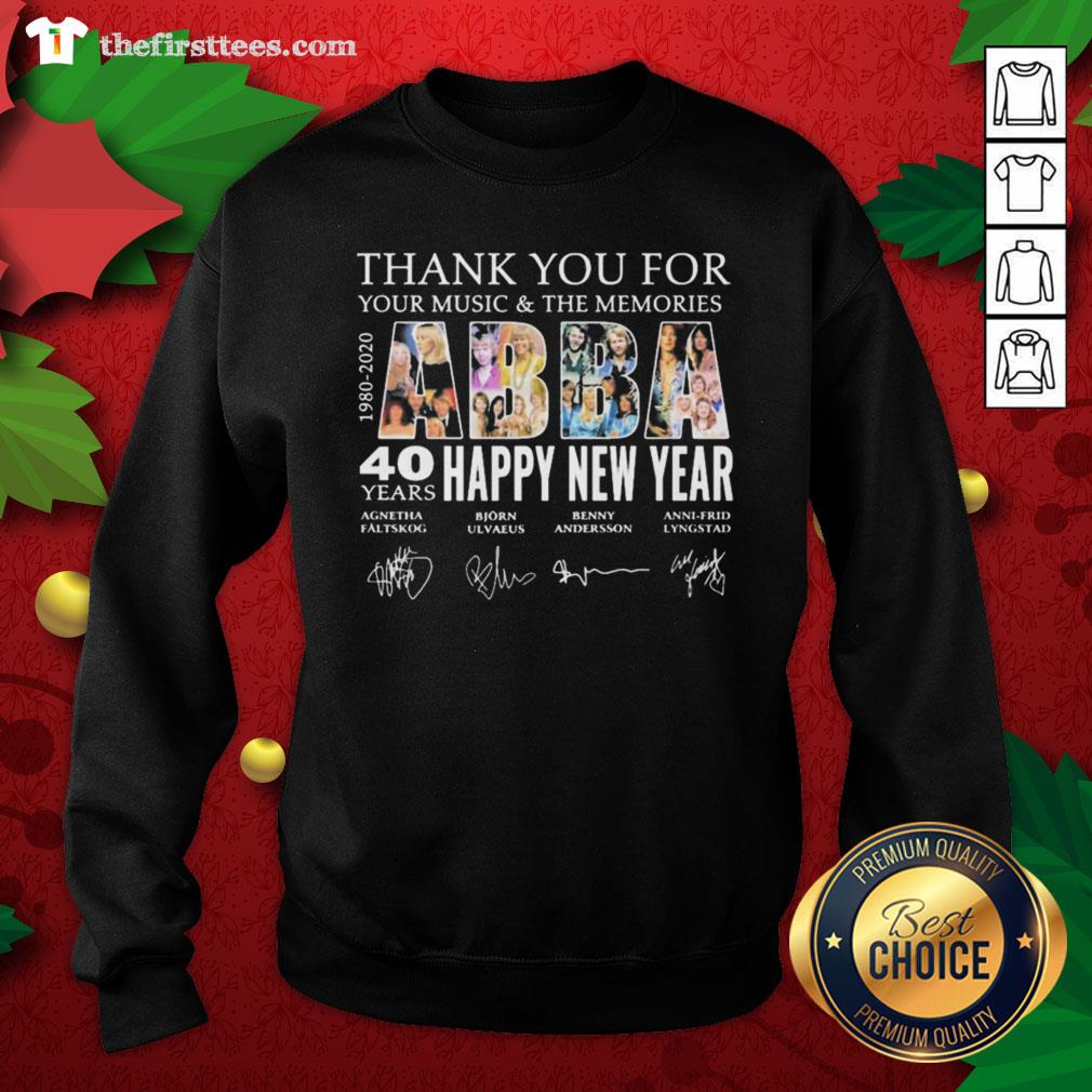 Awesome Abba Happy New Year 40 Years 1980 2020 Signatures Shirt