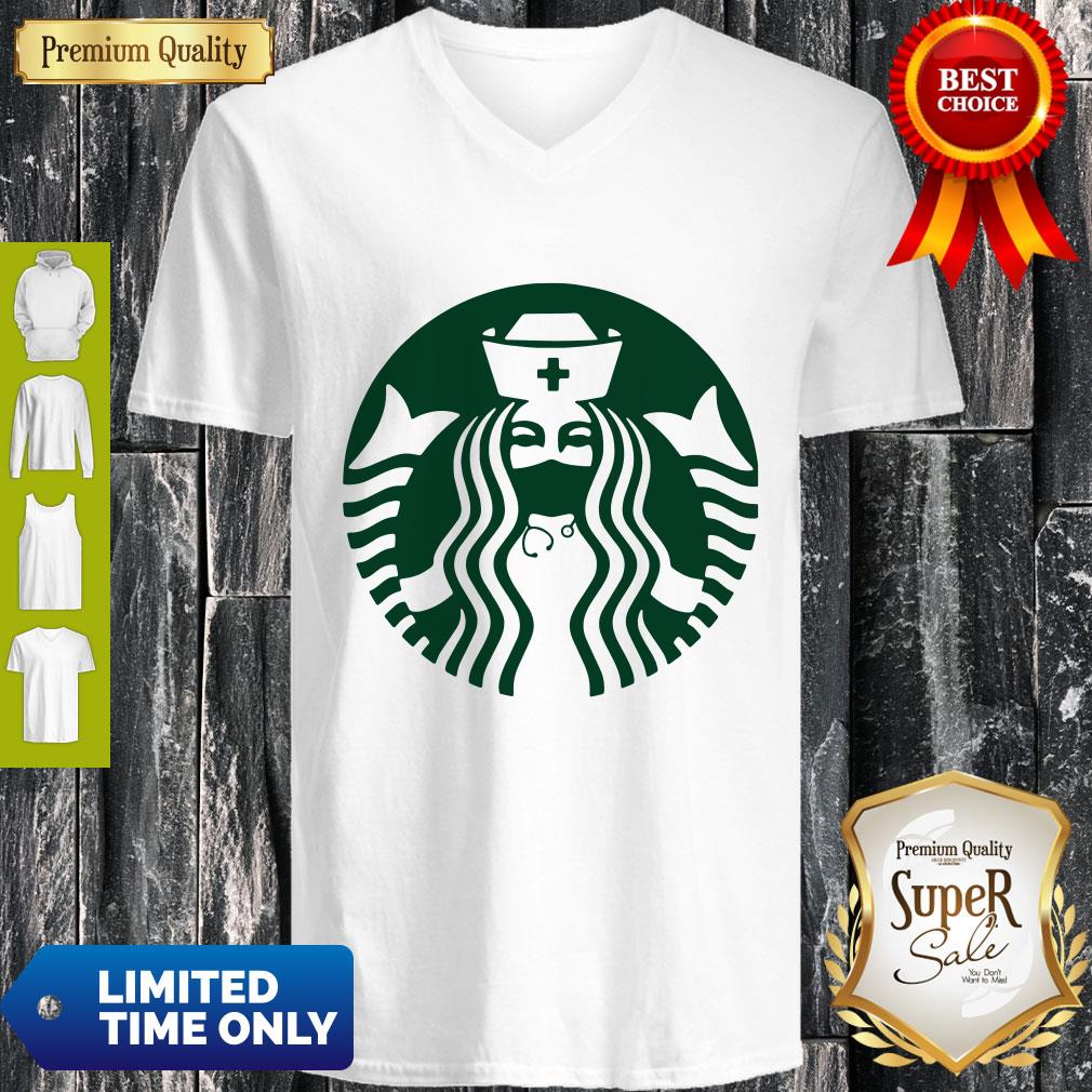 Premium Starbuck Coffee Mask Nurse Shirt