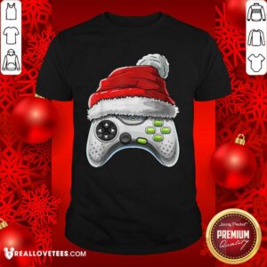 Nice Video Game Controller Santa Hat Christmas Shirt