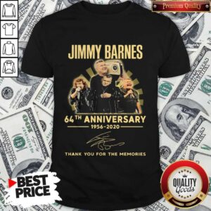 Jimmy Barnes 64th Anniversary 1956-2020 Signature Thank You For The Memories Shirt
