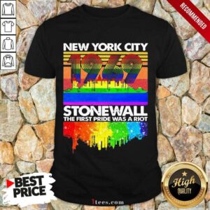 New York City 1969 Stonewall The First Pride Was A Riot Vintage LGBT Shirt