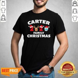 Premium Carter Family Christmas 2020 Matching Santa Clause Mask Shirt