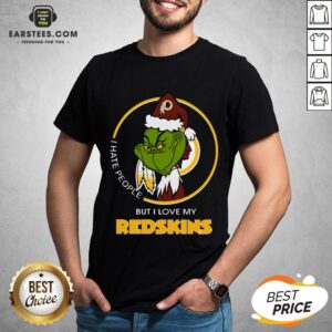 Awesome Grinch I Hate People But I Love My Redskins Shirt