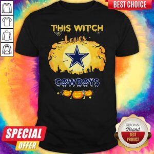 Official Halloween This Bitch Loves Dallas Cowboys Pumpkins Shirt