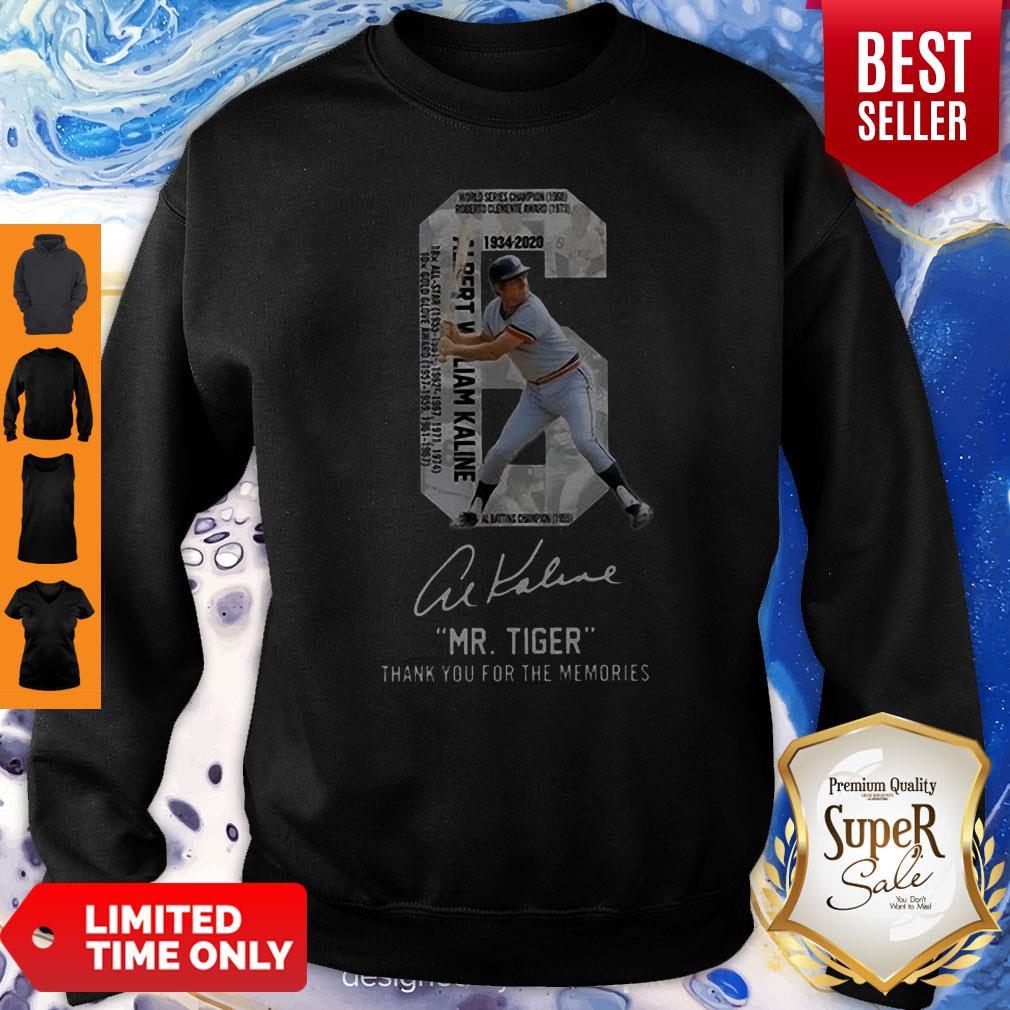 6 Al Kaline 1934-2020 Signature Mr. Tiger Detroit Tigers Shirt
