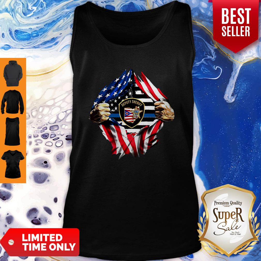 Official Deputy Sheriff Ohio Badge American Flag Shirt
