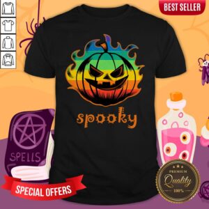 LGBT Pumpkin Fire Spooky Halloween Shirt