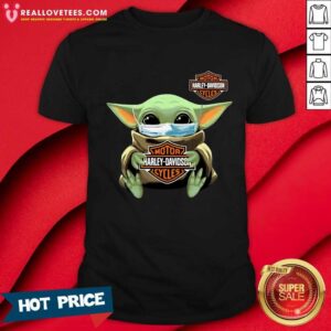 Happy Baby Yoda Mask Motor Harley Cycles Coronavirus Shirt