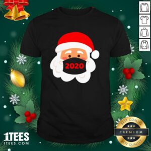 Cool Santa Claus Face Mask Christmas Shirt