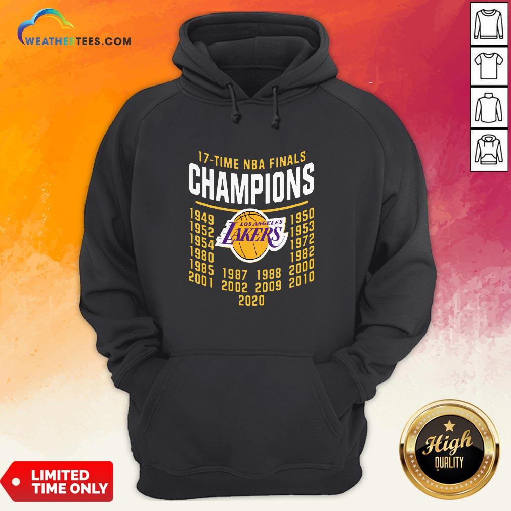 17 Time NBA Finals Champions Los Angeles Lakers Shirt