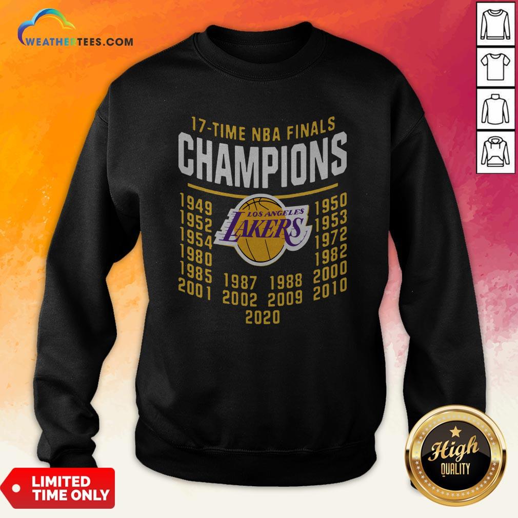 17 Time NBA Finals Champions Los Angeles Lakers Shirt