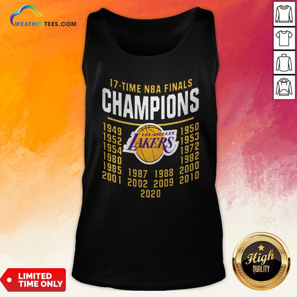 17 Time NBA Finals Champions Los Angeles Lakers Shirt