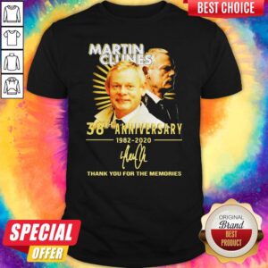 Martin Clunes 37th Anniversary 1982 2020 Thank You For The Memories Signatures Shirt