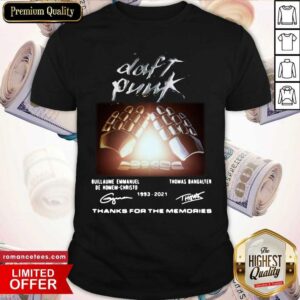Hot Daft Punk 1993 2021 Thanks For The Memories Shirt