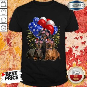 Top Dachshund Balloons American Shirt