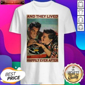 Nice Couple Record Player And They Lived Happily Ever After Music Shirt
