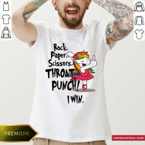 Unicorn Rock Paper Scissors Throat Punch I Win Shirt