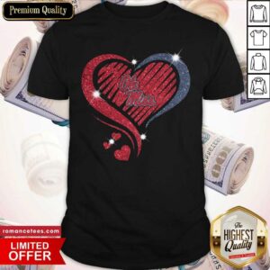 Perfect Heart Diamond Ole Miss Football Shirt