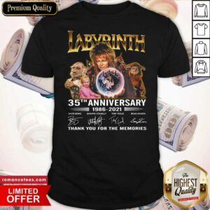 Awesome Labyrinth 35th Anniversary Thank You For The Memories Signatures Shirt